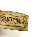 Surrender inspirational copper cuff bracelet Photo 2