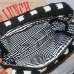 MIDNIGHT LUNCH Carrie Sherpa Pouch | Black + White Photo 2