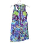 Title Nine  Sleeveless active wear Sports Dress padded bra Tropical Palm Size 8 Photo 4
