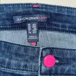 Isaac Mizrahi  Live! Size 16T Blue Denim - Pink Contrast Stitching Jean Capris Photo 3