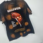 Halloween Custom Bleach Splatter Short Sleeve Shirt Size XL Spooky Photo 1