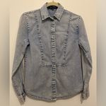 The Fifth Label The fifth Acid Wash Denim Top Long Sleeve‎ Size XXS Button Down Photo 1