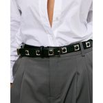 AUREUM Studded Belt in Black & Silver Medium/Large Womens Leather Photo 7