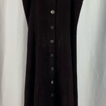Cheryl Creations Wool Retro Chocolate Brown Overall Jumper Dress Boho Winter Size M Photo 0