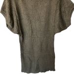 Wooden Ships  Women's Open Knit Sweater Size S/M Boho cape sleeves Olive Green Photo 6