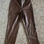 Isaac Mizrahi  Live Women's Brown Faux Croc Leather Slim‎ Ankle Pant Size 10 Photo 0
