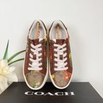 Coach NWT Clip Low Top Sneaker In Signature Canvas With Floral Print size US6 Photo 5