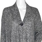 Dana Buchman Sweater Women Large Gray White Marled Cardigan Lagenlook Neutral Photo 4