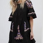 Free People  Pavlo embroidered flower black yoke whimsical boho dress Photo 0