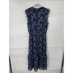 Banana Republic  Dark Floral Ruffle Tiered Dress Women M Purple Witchy Whimsigoth Photo 2