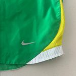 Nike  Women’s Size Large Green and Yellow Lightweight Performance Shorts Photo 2