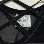 Spirit  Halloween small pull on black velvet sleeveless romper wide flare legs Photo 3