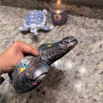 Christian Dior  Silver Metallic Floral Embroidered Flats Slip Ons Photo 3