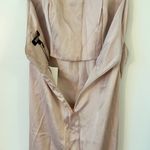 Nookie REVOLVE Amelia Halter Gown Nude Satin Pink Size L NWT Photo 8