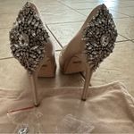Badgley Mischka Kiara Pump Heel Bridal Prom Latte Nude Tan 9.5 Photo 11
