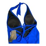 Laundry by Shelli Segal  ONE-PIECE SWIMSUIT ROYAL BLUE HALTER W/BRA sz S Photo 3