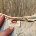 Levi's Pink Tie Top Ribbon Blouse Puff Sleeves Cropped Size XS EUC Photo 2