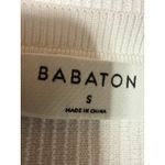 Aritzia Babaton Women's White Rib Knit Sleeveless Cami Crop Sweater Tank Top S Photo 2