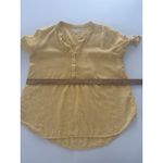 Westbound Top Womens L Yellow Linen Blend Lightweight Lagenlook Coastal Beach Photo 10