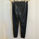 Free People  Black Faux Vegan Leather Spitfire Stacked Leggings 26 Photo 7