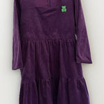 Teddy Fresh  Dress Womens Size Large Purple Corduroy Long Sleeve Mini Cute Chic Photo 0