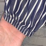 J.Crew  Blue & White Striped Off the Shoulder Top Photo 1