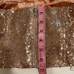 Lulus  Rose Gold Sequin Bustier Crop Top Size S NWT Party Holiday Strapless Photo 4