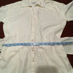 Free Assembly cream linen blend shorts romper jumpsuit belt button front Sz S Photo 8