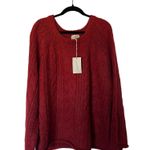 Universal Threads Universal Thread Women's Plus Size Red Cable Knit Crewneck Sweater - 3X - NWT Photo 0