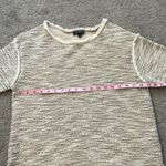 The Limited  Cream Textured Tweed Fringe Sweater Shirt | Size Medium Photo 7