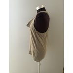 James Perse  Slub Racerback Tank Womens 2 (Medium) Taupe Draped Cowl Neck Photo 1