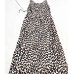 Sunn Lab Swim Maxi Dress Womens L Beige Leopard Print Sleeveless Beach Cover Up Tan Size L Photo 0