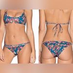 Revolve Tavik Size XS Antic String Bikini Bottoms Blue Floral Low Rise NWT Photo 8