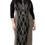 Allison Brittney  size, small black and tan long sleeve sweater dress Photo 0
