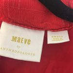Anthropologie  Maeve Aria Red Textured‎ Short Sleeve Midi Shirt Dress size small Photo 4