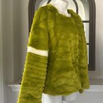 indigo. New MOON Fur Jacket in Neon Green, Size XL New w/Tag Retail $229 Photo 4