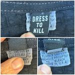 Dress to Kill Jane Mohr Black & Tan Splotch Dye Button Photo 3