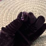 Vintage amethyst set silver earrings metal bracelet Celtic cross necklace EUC Purple Photo 6