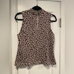 Akemi + Kin  Anthropologie Size S Burgundy Silver Knit Mock Neck Leopard Top Photo 6