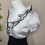 Iz Byer Y2K Vintage Polkadot Ruffle Dress Photo 4