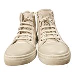 Gucci Brooklyn High Top GG Sneakers EU 37.5 US 7.5 White Grey Cap Toe Canvas Photo 8