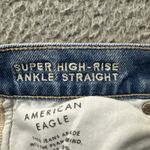 American Eagle  Super High Rise Ankle Straight Jean Stretch Boho Women's 2 x 28 Photo 3