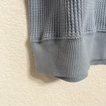 Aerie Womens Top Shirt Light Blue Waffle Knit Long Sleeve Comfort Size Medium Photo 6