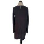 ZARA  Black Dress Size Large Womens Shift Sleeve Slit Gothic Grunge Emo Night Out Photo 2