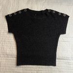 New Directions gray short sleeve sweater NWOT Black Size M Photo 0