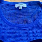 Milly  Royal Blue Mesh Knit Top Photo 2
