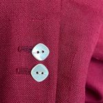 Salvatore Ferragamo Red Blazer Size 14 Mother of Pearl Shell Buttons Festive Photo 6