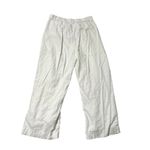 Abercrombie & Fitch  Linen Blend Pleated Wide-Leg Pant Trousers White size Medium Photo 3