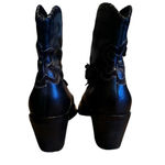 MIA  Daisy 3D flower 10 Black leather Cowgirl unique fun western bootie Photo 4