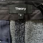 Theory  Wool Blend Black Tweed Cropped/Ankle Dress Work Pants Size 0 EUC Photo 3